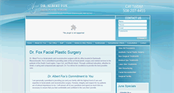 Desktop Screenshot of foxfacialsurgery.com