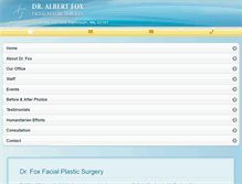 Tablet Screenshot of foxfacialsurgery.com